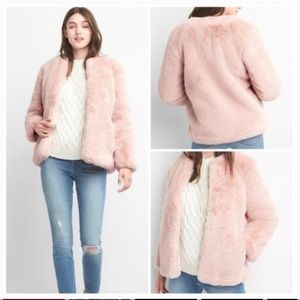 GAP Pink Fur Coat